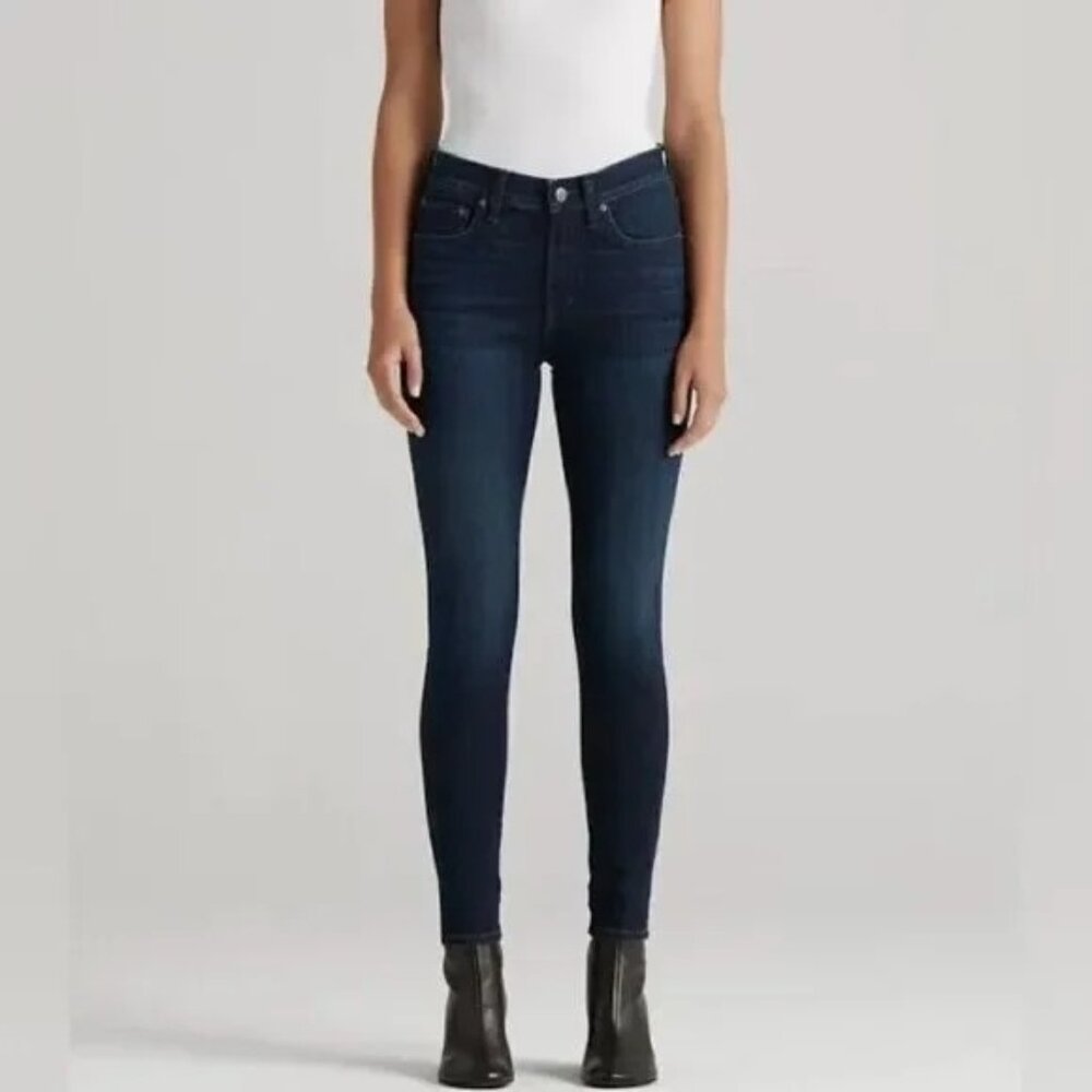 Edwin Jeans Womens Size 28 Denim Blue Dark Wash Pixie Mid Rise Skinny‎ Emo Scene
